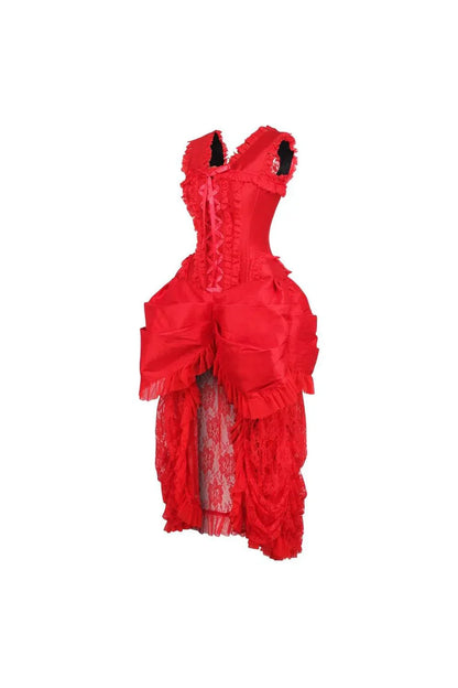 Top Drawer Taffeta & Lace Victorian Bustle Corset Dress