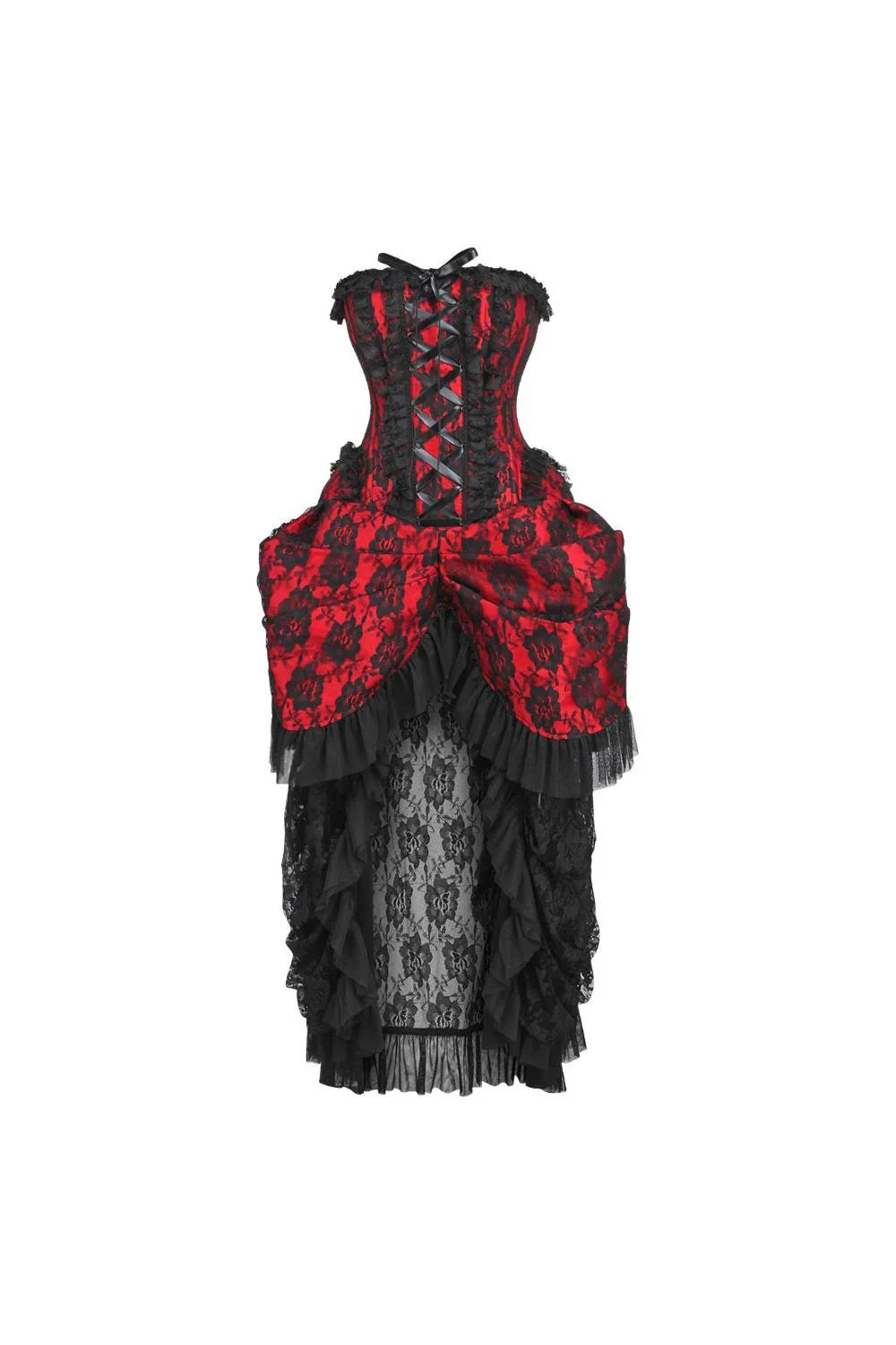 Top Drawer Lace Bustle Steel Boned Corset Dress