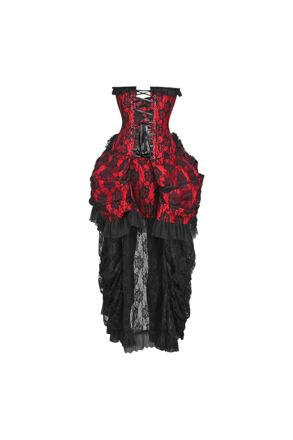 Top Drawer Lace Bustle Steel Boned Corset Dress