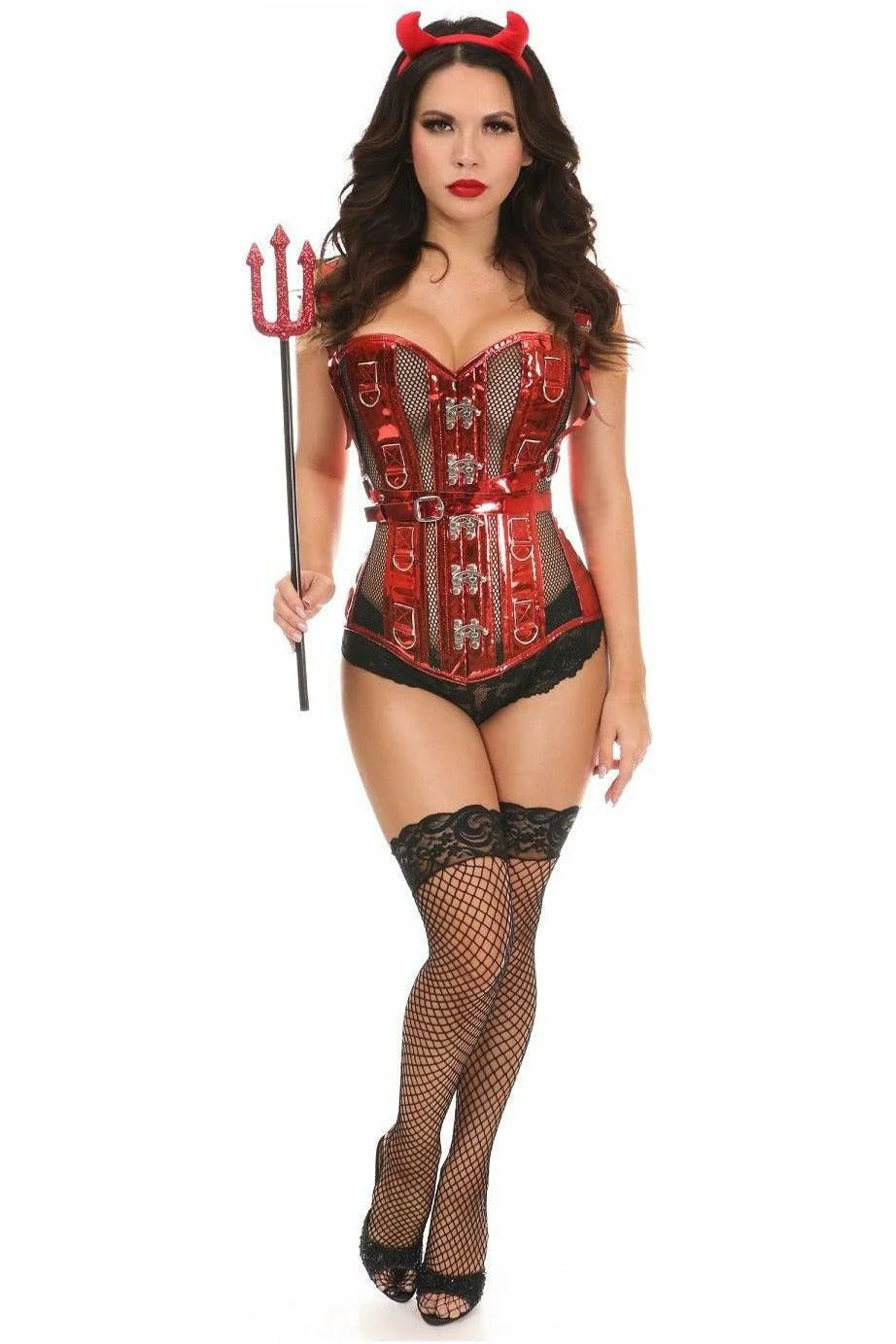 Top Drawer 4 PC Sexy Devil Corset Costume