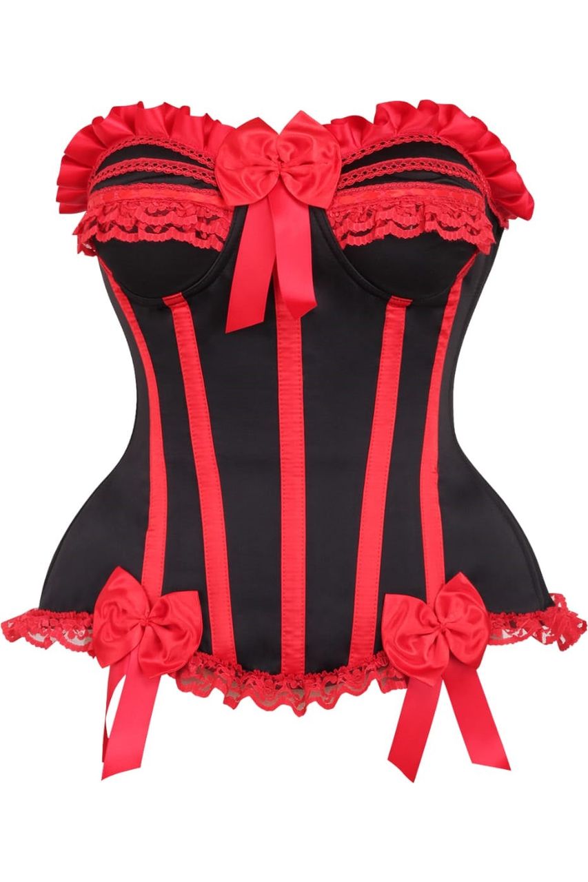 Top Drawer Burlesque Satin Steel Boned Corset