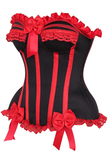 Queen Top Drawer Burlesque Satin Steel Boned Corset