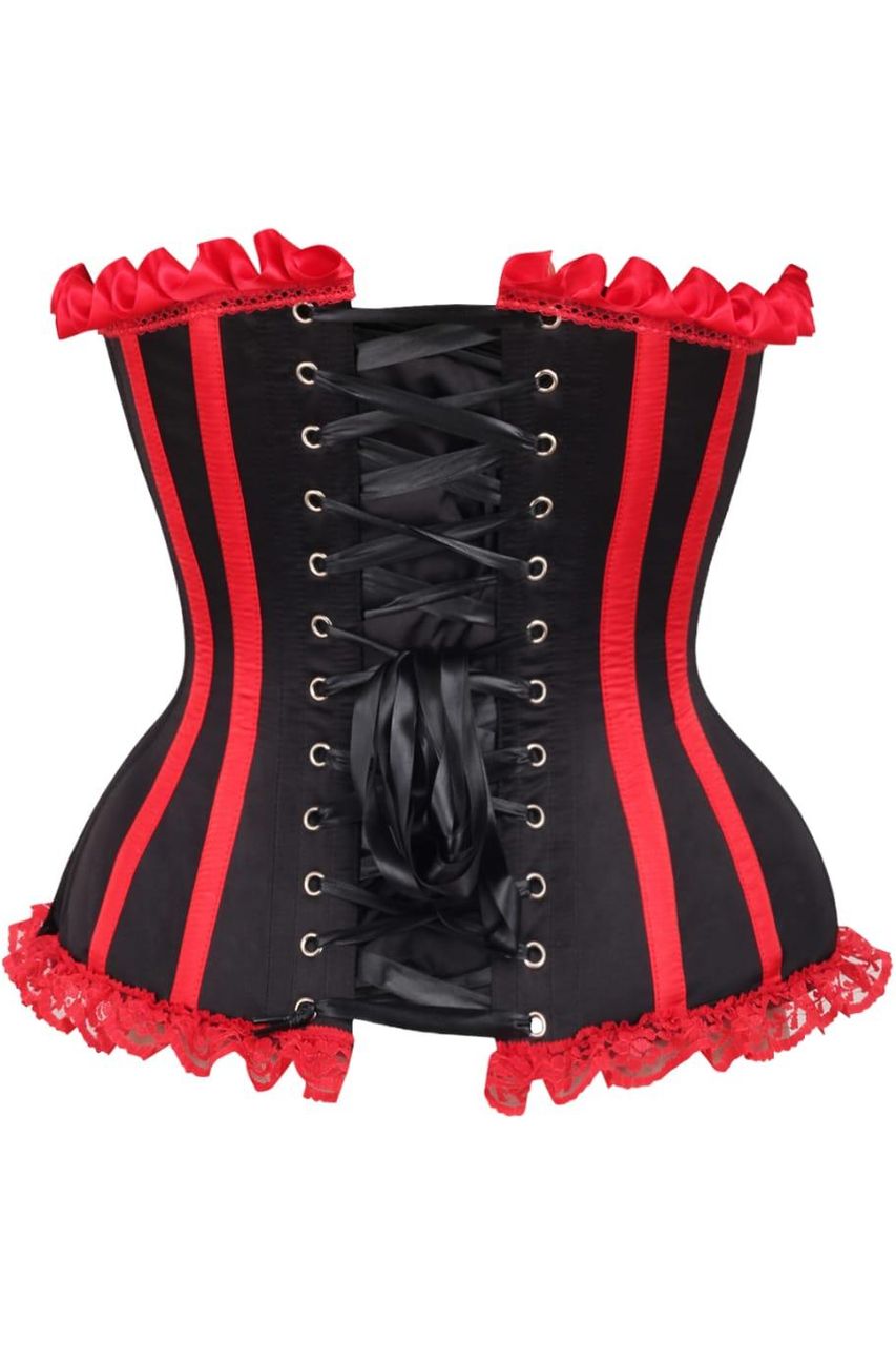 Queen Top Drawer Burlesque Satin Steel Boned Corset