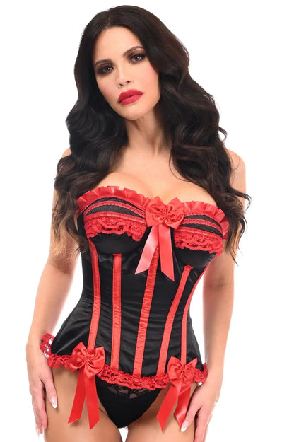 Top Drawer Burlesque Satin Steel Boned Corset