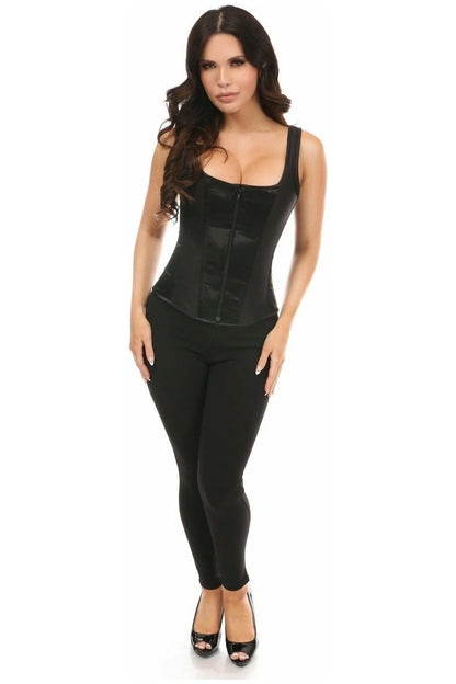 Top Drawer Satin Steel Boned Corset w/Straps