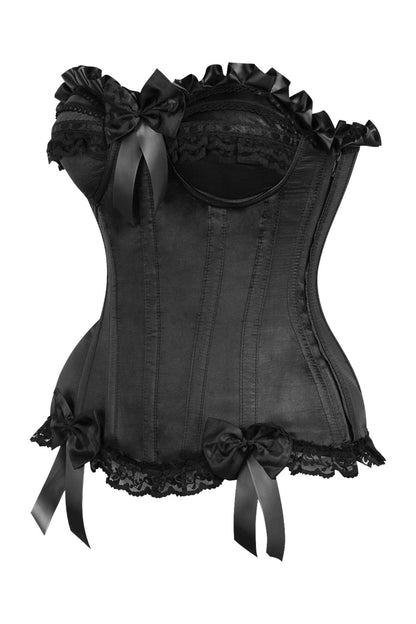 Queen Top Drawer Burlesque Satin Steel Boned Corset