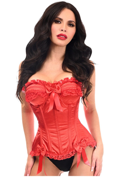 Top Drawer Burlesque Satin Steel Boned Corset