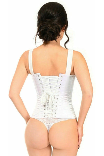 Top Drawer Satin Steel Boned Corset w/Straps