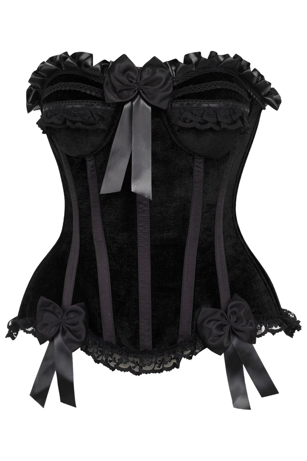 Queen Top Drawer Velvet Burlesque Steel Boned Corset