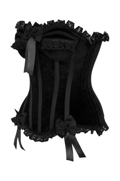 Queen Top Drawer Velvet Burlesque Steel Boned Corset