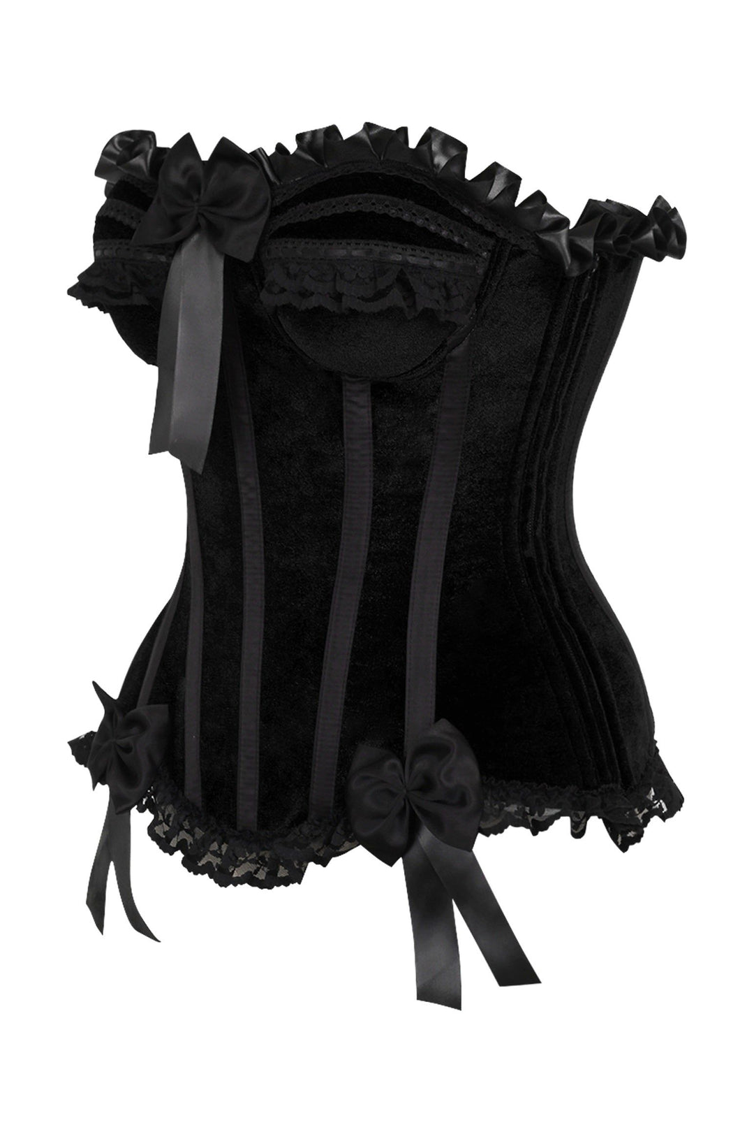 Top Drawer Velvet Burlesque Steel Boned Corset