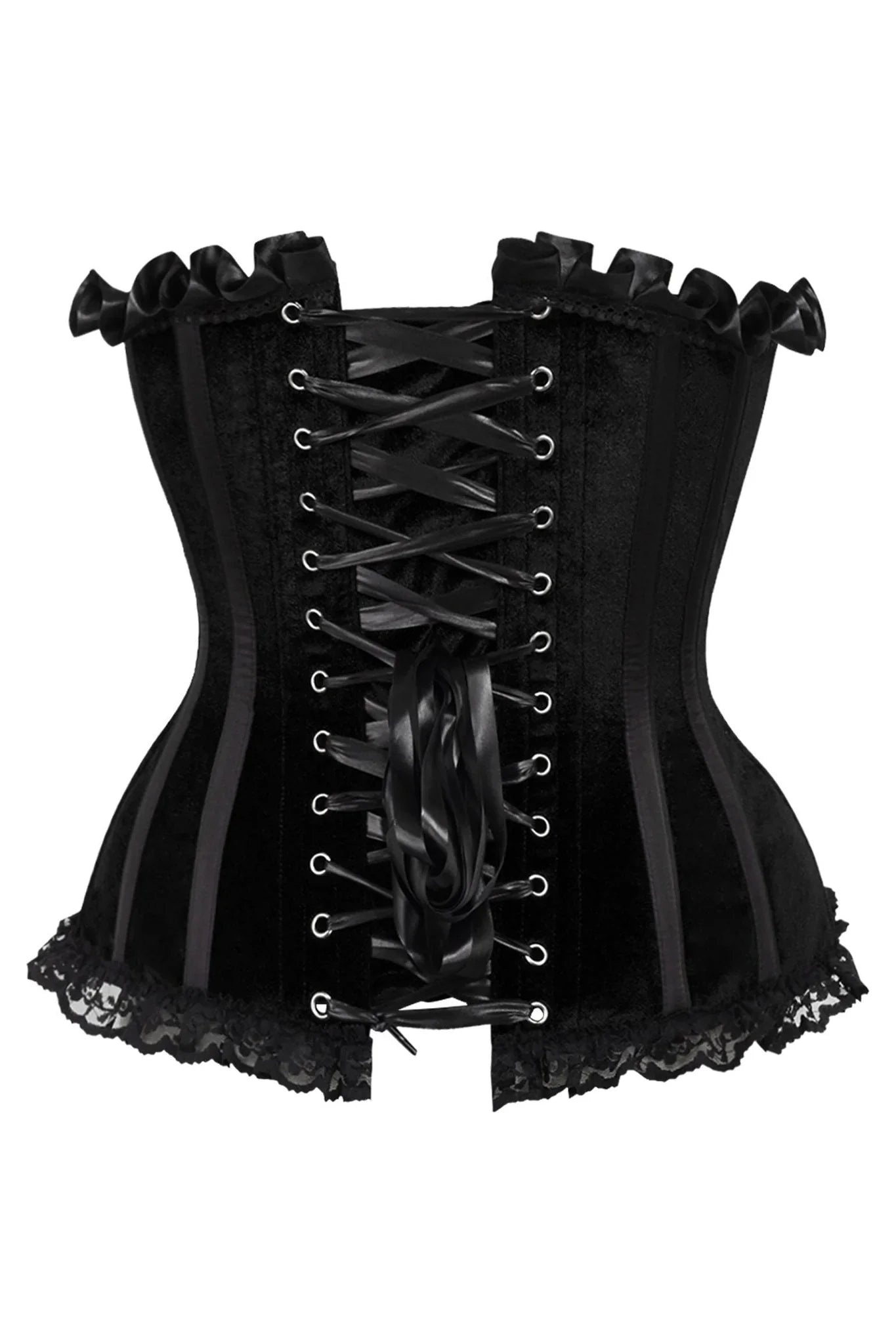 Top Drawer Velvet Burlesque Steel Boned Corset