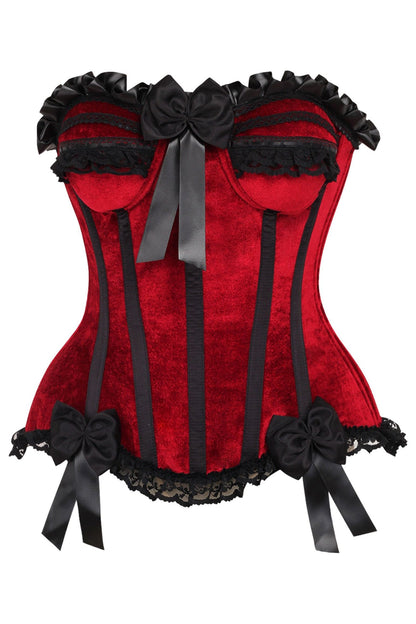 Top Drawer Velvet Burlesque Steel Boned Corset