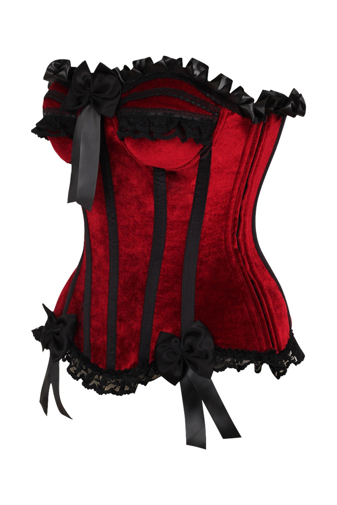 Queen Top Drawer Velvet Burlesque Steel Boned Corset