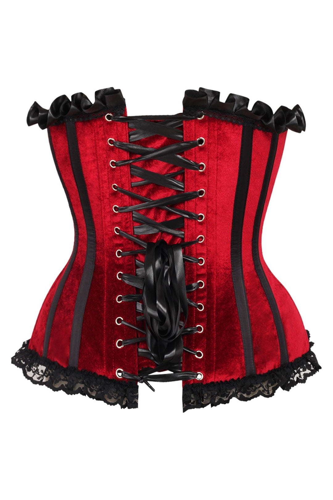 Top Drawer Velvet Burlesque Steel Boned Corset