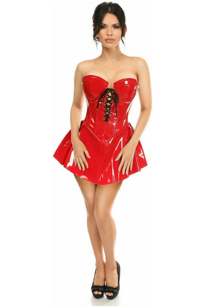 Top Drawer Patent Steel Boned Corseted Dress