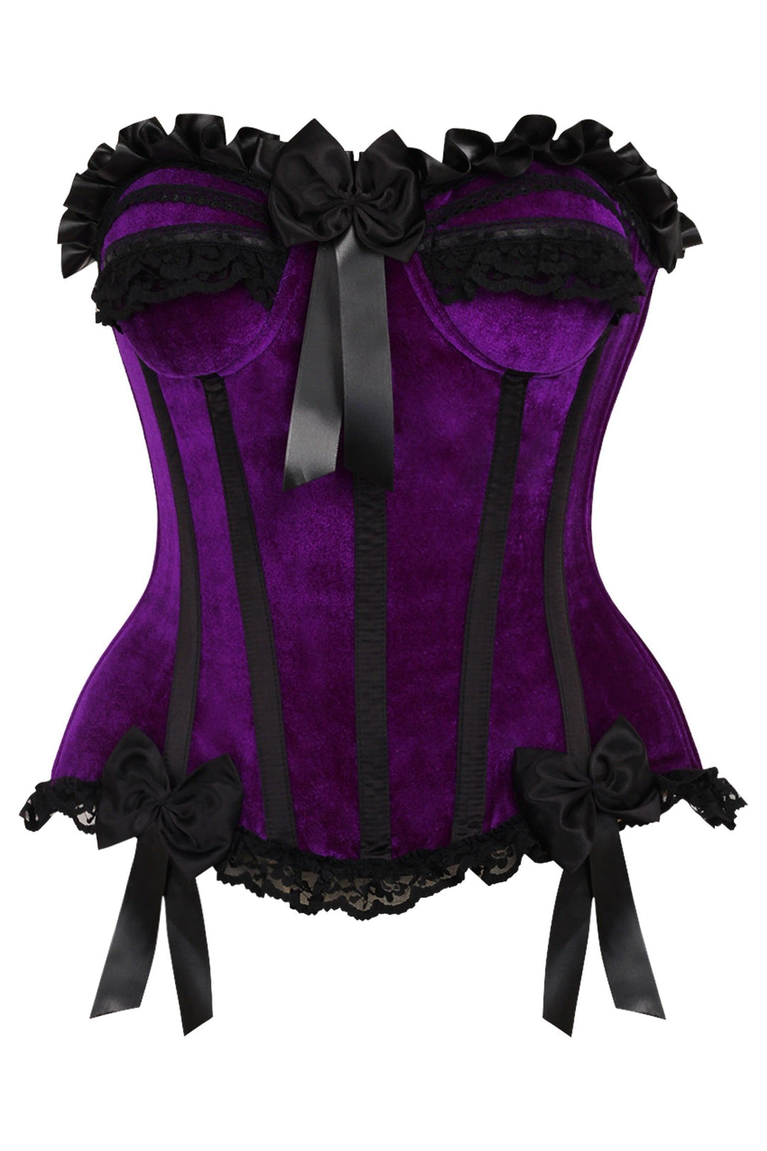 Top Drawer Velvet Burlesque Steel Boned Corset