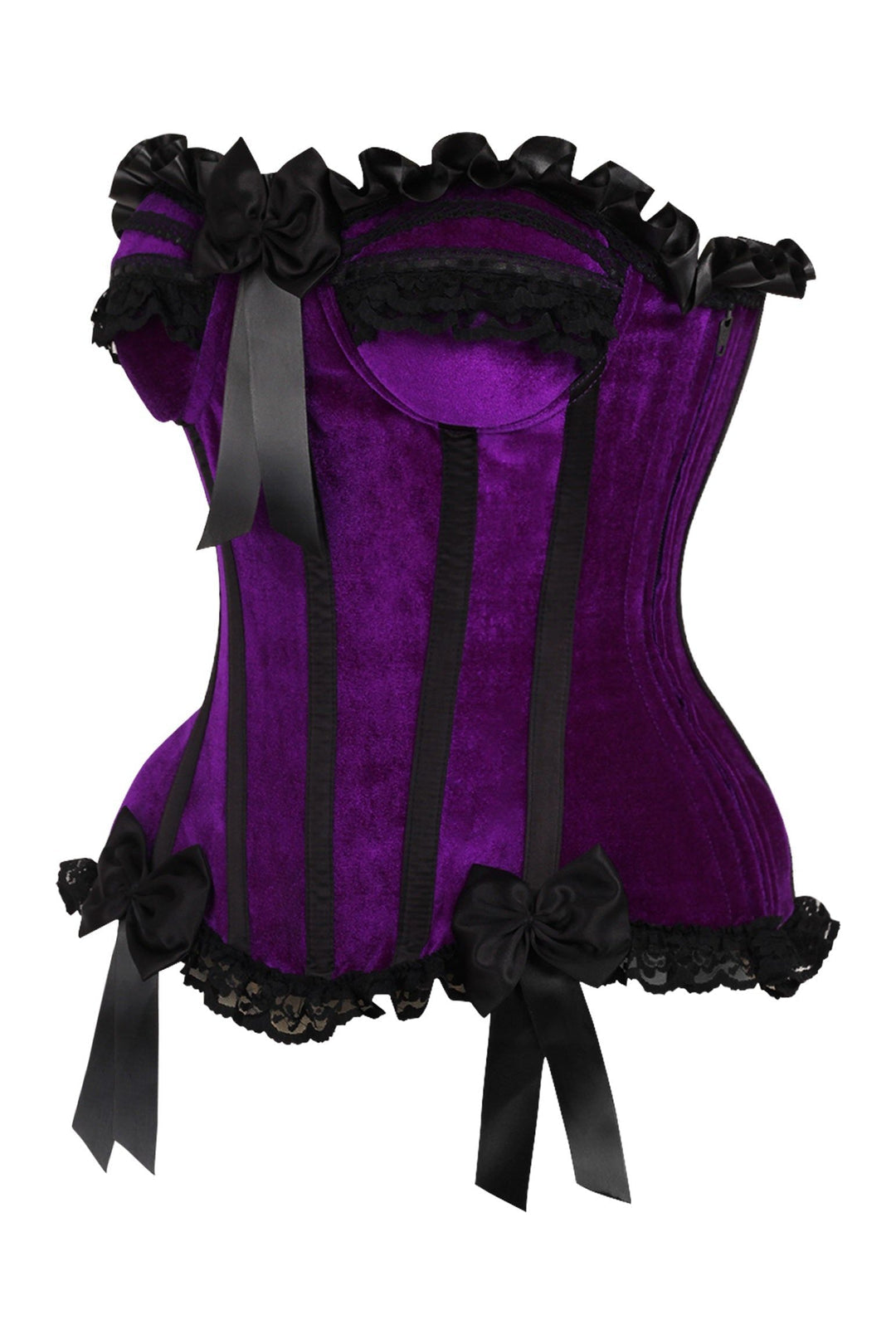 Queen Top Drawer Velvet Burlesque Steel Boned Corset