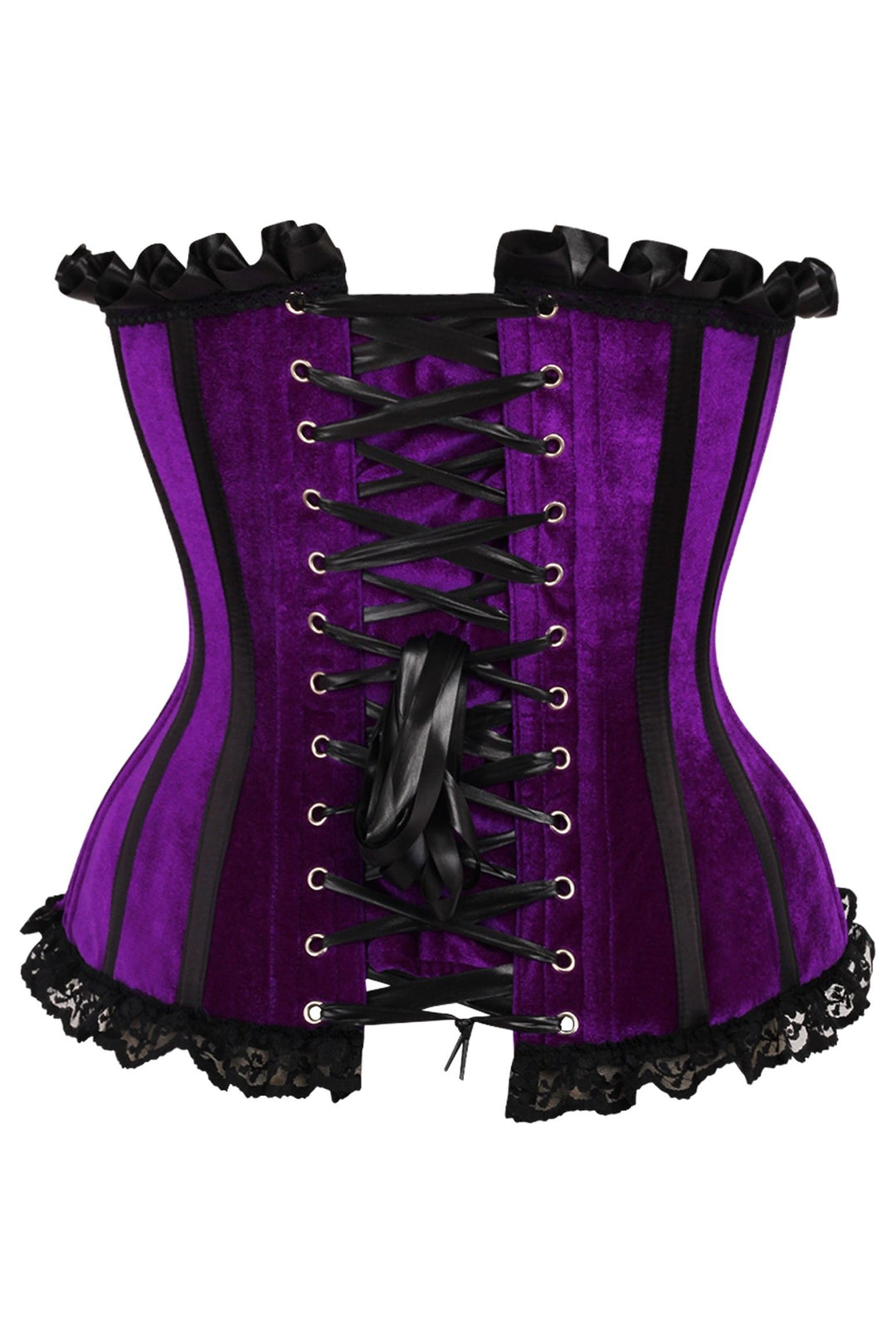 Queen Top Drawer Velvet Burlesque Steel Boned Corset