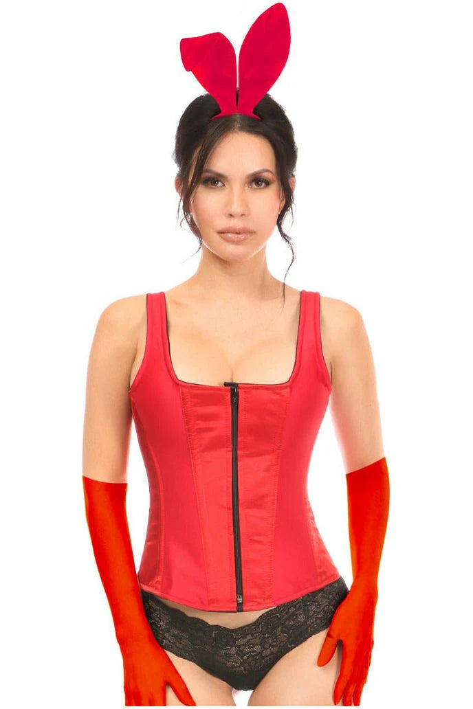 Top Drawer 4 PC Classic Red Bunny Corset Costume