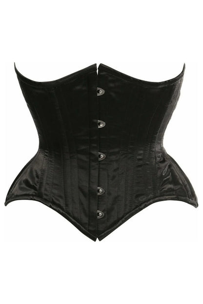 Satin Double Steel Boned Curvy Cut Underbust Corset