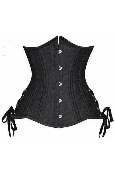 Satin Double Steel Boned Lace-Up Side Corset