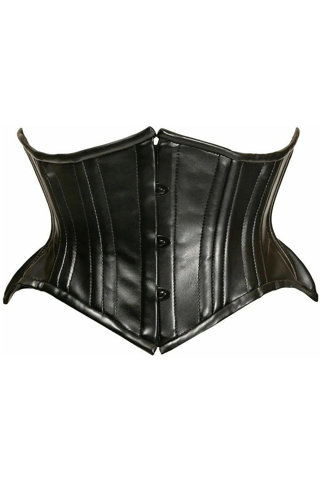 Faux Leather Double Steel Boned Waist Corset