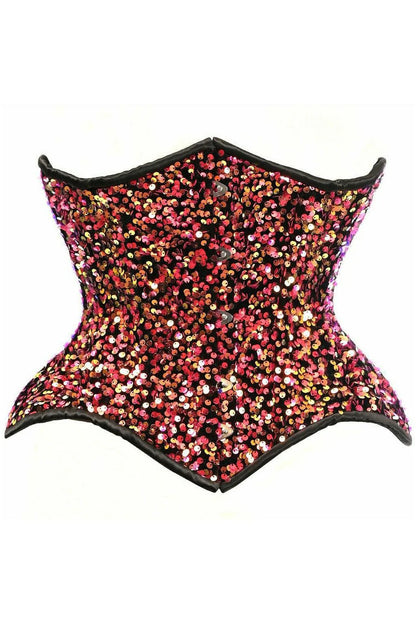 Sequined Curvy Underbust Corset