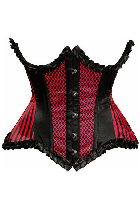 Top Drawer Burlesque Satin Underbust Steel Boned Corset