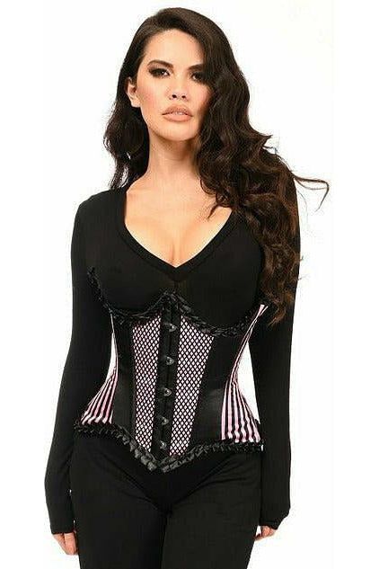 Queen Top Drawer Burlesque Satin Underbust Steel Boned Corset