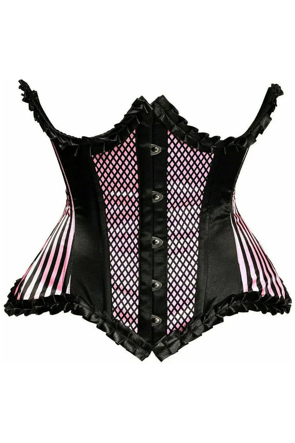 Queen Top Drawer Burlesque Satin Underbust Steel Boned Corset