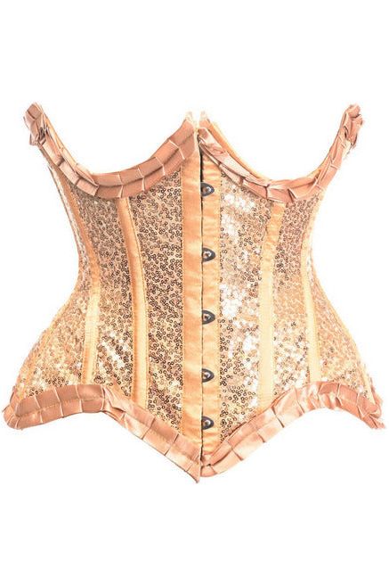 Top Drawer Sequined Underbust Steel Boned Corset