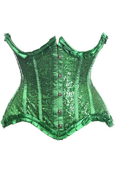 Queen Top Drawer Sequined Underbust Steel Boned Corset