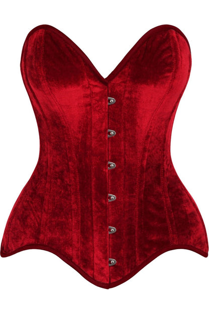 Queen Top Drawer Velvet Steel Boned Corset