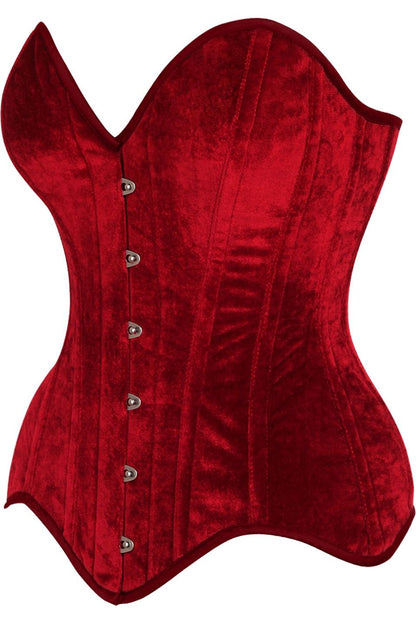 Top Drawer Velvet Steel Boned Corset