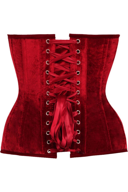 Top Drawer Velvet Steel Boned Corset