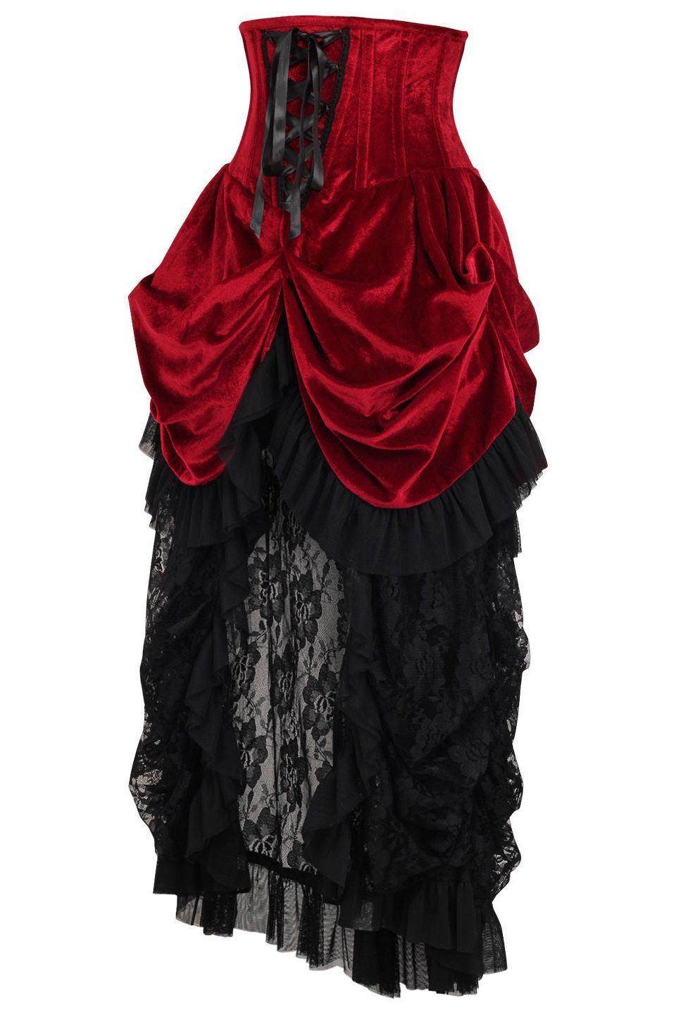 Top Drawer Victorian Velvet Waist Corset Dress