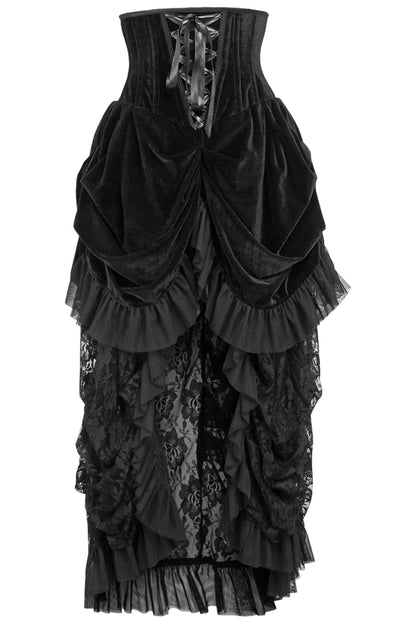 Top Drawer Victorian Velvet Waist Corset Dress