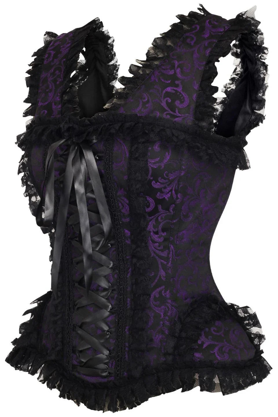 Top Drawer Swirl Brocade Steel Boned Corset