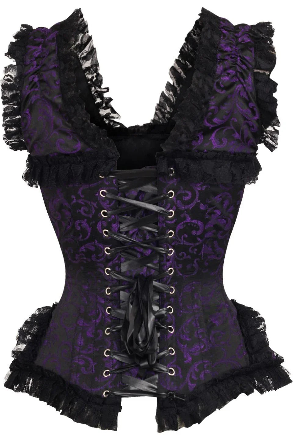 Top Drawer Swirl Brocade Steel Boned Corset