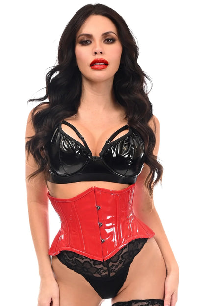 Top Drawer Steel Boned Patent Mini Cincher Corset