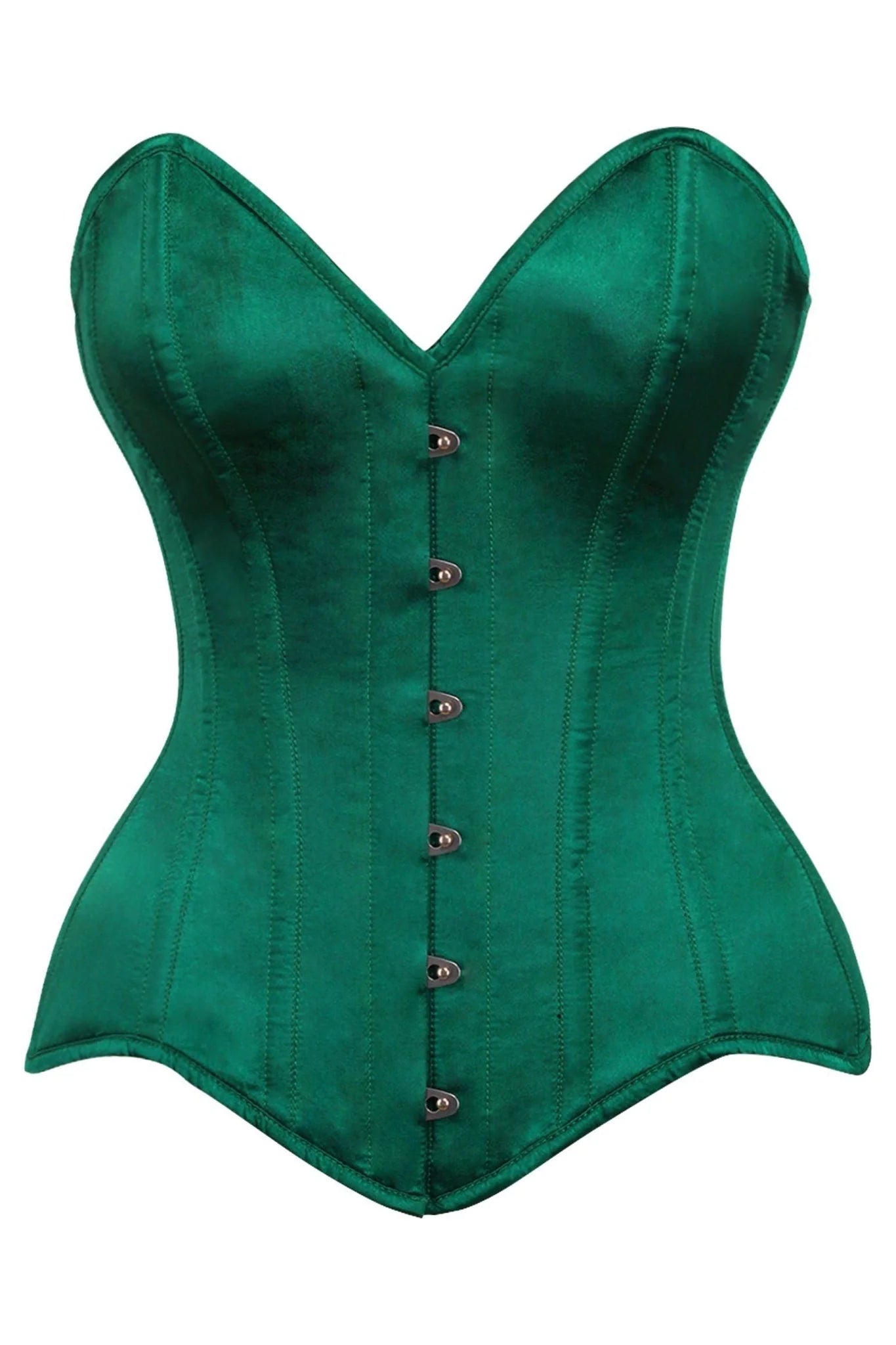 Queen Top Drawer Satin Steel Boned Overbust Corset