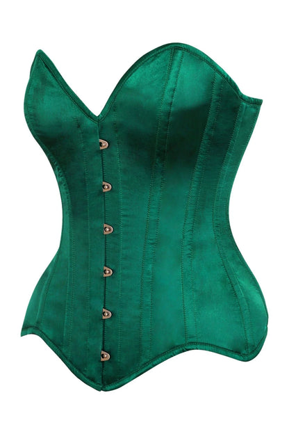 Queen Top Drawer Satin Steel Boned Overbust Corset