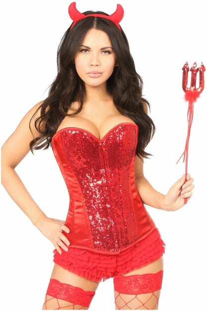 Top Drawer 4 PC Sexy Devil Corset Costume