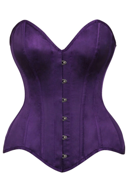 Queen Top Drawer Satin Steel Boned Overbust Corset