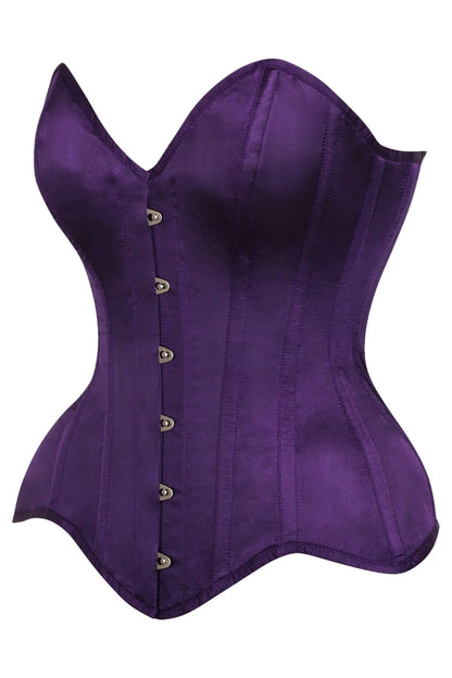 Queen Top Drawer Satin Steel Boned Overbust Corset