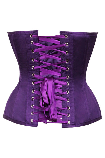 Queen Top Drawer Satin Steel Boned Overbust Corset