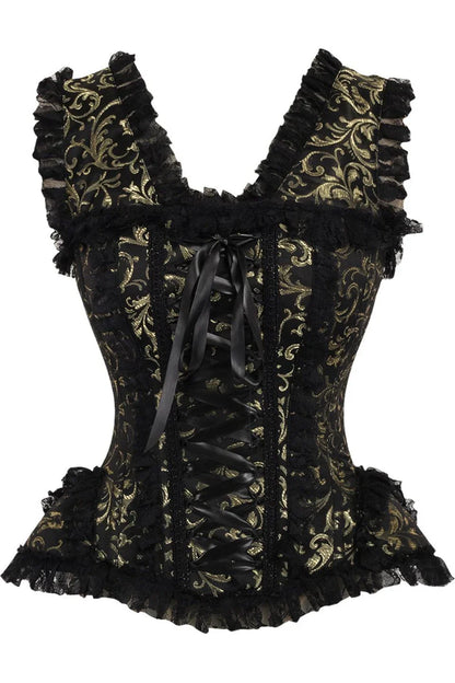 Queen Top Drawer Swirl Brocade Steel Boned Corset