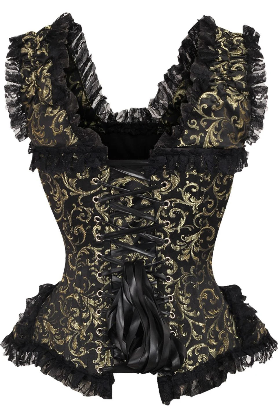 Top Drawer Swirl Brocade Steel Boned Corset