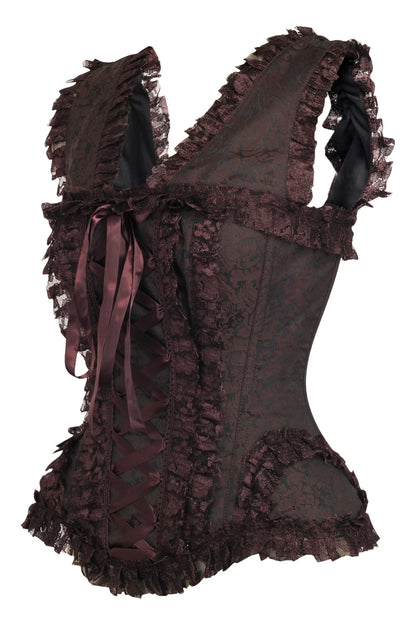 Top Drawer Swirl Brocade Steel Boned Corset